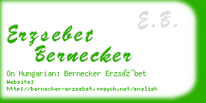 erzsebet bernecker business card